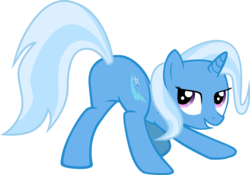 Size: 5000x3500 | Tagged: safe, artist:wanderzinho, trixie, pony, unicorn, g4, butt, featureless crotch, female, mare, plot, presenting, show accurate, simple background, solo, transparent background, vector