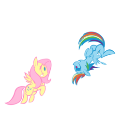 Size: 2000x2000 | Tagged: safe, artist:lazy, fluttershy, rainbow dash, g4