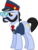 Size: 4907x6374 | Tagged: safe, artist:cherrygrove, all aboard, earth pony, pony, g4, absurd resolution, conductor, facial hair, glasses, hat, male, moustache, simple background, solo, stallion, train conductor, transparent background, vector