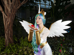 Size: 1024x753 | Tagged: safe, artist:littlekiddens, princess celestia, human, g4, cosplay, irl, irl human, photo, solo