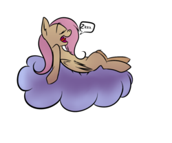 Size: 1205x1000 | Tagged: safe, artist:lightening-dust, fluttershy, g4, cloud, female, sleepy, solo