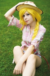 Size: 493x740 | Tagged: safe, applejack, human, g4, cosplay, irl, irl human, photo, solo