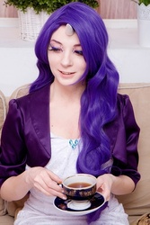 Size: 494x740 | Tagged: safe, artist:scentless-flower, rarity, human, g4, cosplay, irl, irl human, photo, raritea, solo, tea, teacup