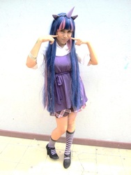 Size: 555x740 | Tagged: safe, twilight sparkle, human, g4, cosplay, irl, irl human, photo, solo