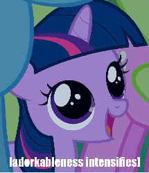 Size: 933x1080 | Tagged: safe, edit, edited screencap, screencap, daisy, flower wishes, linky, shoeshine, twilight sparkle, pony, unicorn, g4, the cutie mark chronicles, adorkable, animated, cropped, cute, descriptive noise, dork, eye shimmer, female, filly, filly twilight sparkle, solo focus, unicorn twilight, x intensifies, younger