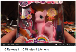 Size: 649x447 | Tagged: safe, pegasus, pony, ashens, bootleg, funny style giftset, irl, photo, review, set funny pony, toy, youtube link