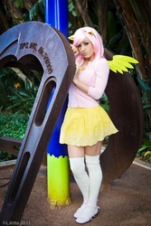 Size: 600x900 | Tagged: safe, fluttershy, human, g4, cosplay, irl, irl human, jessica nigri, photo, solo