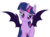 Size: 2700x1995 | Tagged: safe, artist:zee66, twilight sparkle, bat pony, pony, g4, bat ponified, bedroom eyes, female, hilarious in hindsight, race swap, simple background, slit pupils, solo, transparent background, twibat, vector