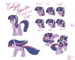 Size: 1000x800 | Tagged: dead source, safe, artist:reikomuffin, twilight sparkle, pony, unicorn, g4, anxious, bucking, butt, expressions, happy, injured, kicking, plot, sad, sketch dump, surprised, twilight sparkle is not amused, unamused