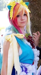 Size: 350x640 | Tagged: safe, rainbow dash, human, g4, cosplay, irl, irl human, photo, solo