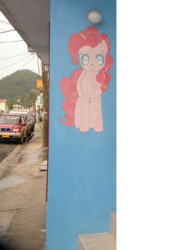 Size: 714x960 | Tagged: safe, pinkie pie, g4, irl, photo, wall