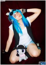 Size: 504x720 | Tagged: artist needed, safe, dj pon-3, octavia melody, vinyl scratch, human, g4, cosplay, irl, irl human, photo, plushie, solo