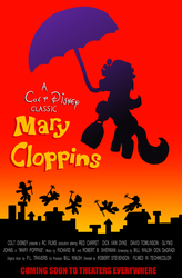 Size: 427x650 | Tagged: safe, artist:paper-pony, mary poppins, movie poster, parody, ponified, umbrella