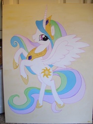 Size: 2144x2848 | Tagged: safe, artist:equestriapaintings, princess celestia, g4, female, photo, solo, traditional art