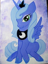 Size: 2144x2848 | Tagged: safe, artist:equestriapaintings, princess luna, g4, female, photo, s1 luna, solo, traditional art