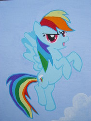 Size: 2144x2848 | Tagged: safe, artist:equestriapaintings, rainbow dash, g4, female, photo, solo, traditional art