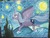 Size: 1280x963 | Tagged: safe, artist:equestriapaintings, princess luna, g4, female, fine art parody, photo, s1 luna, solo, starry night, the starry night, traditional art