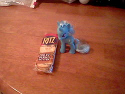 Size: 640x480 | Tagged: safe, trixie, g4, crackers, irl, peanut butter crackers, photo