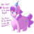 Size: 1280x1280 | Tagged: safe, artist:secretgoombaman12345, diamond tiara, earth pony, pony, ask chubby diamond, g4, chubby diamond, cute, fat, female, filly, hat, party hat, simple background, smiling, solo, text, transparent background