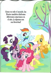 Size: 1031x1457 | Tagged: safe, applejack, fluttershy, pinkie pie, rainbow dash, rarity, twilight sparkle, g4, book, spanish, translated in the comments