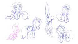 Size: 1280x720 | Tagged: safe, artist:lazy, rainbow dash, g4, female, sketch, sketch dump, solo