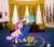 Size: 1085x964 | Tagged: dead source, safe, artist:wolfjava, princess cadance, princess celestia, princess luna, pony, g4, annoyed, bipedal, chicken dance, dancing, oval office, ponies in real life, president, president celestia, unamused