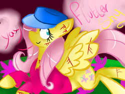 Size: 1600x1200 | Tagged: safe, artist:voidless-rogue, fluttershy, g4, female, gangsta, solo, yay