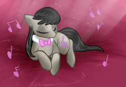 Size: 517x357 | Tagged: safe, artist:qwert5, octavia melody, g4, female, music, solo