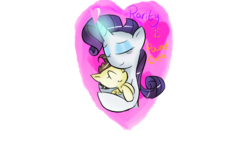 Size: 1366x768 | Tagged: safe, artist:voidless-rogue, pound cake, rarity, g4, cute, duo, hug