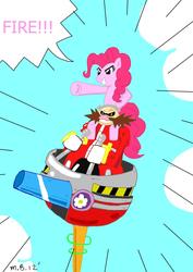 Size: 1240x1754 | Tagged: safe, artist:sonikku001, pinkie pie, g4, crossover, doctor eggman, male, sonic the hedgehog, sonic the hedgehog (series)