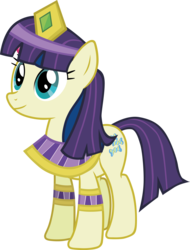 Size: 2391x3151 | Tagged: safe, artist:tourniquetmuffin, bon bon, sweetie drops, earth pony, pony, g4, alternate hairstyle, cleopatra, clothes, costume, egyptian, female, mare, simple background, solo, transparent background, vector, wig