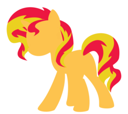 Size: 2656x2358 | Tagged: safe, artist:musical-medic, sunset shimmer, pony, unicorn, g4, female, lineless, minimalist, simple background, solo, transparent background