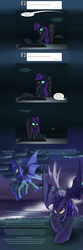 Size: 1280x3849 | Tagged: safe, artist:sevireth, oc, oc:nyx, alicorn, bat pony, pony, tumblr:nyx contacts, armor, ask, chair, ear tufts, female, flying, frown, glare, grin, keyboard, looking at you, looking up, male, mare, night guard, older, open mouth, sharp teeth, sitting, smiling, smirk, speech bubble, spread wings, stallion, teeth, text, tumblr, wings