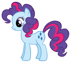 Size: 956x835 | Tagged: safe, artist:durpy, color edit, pinkie pie, sparkler (g1), g1, g4, alternate hairstyle, female, g1 to g4, generation leap, simple background, solo, transparent background, vector