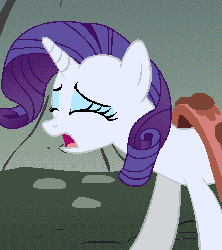 Size: 654x734 | Tagged: safe, screencap, rarity, pony, unicorn, a dog and pony show, g4, season 1, animated, extreme speed animation, female, invisible stallion, mare, out of context, solo