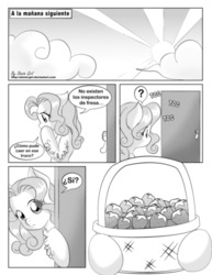 Size: 2550x3300 | Tagged: safe, artist:shinta-girl, oc, oc only, comic, monochrome, spanish