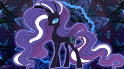 Size: 1191x670 | Tagged: safe, artist:melodycrystel, nightmare rarity, pony, unicorn, g4, female, mare, solo, wallpaper