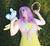 Size: 559x512 | Tagged: safe, artist:mintyblitzz, angel bunny, fluttershy, human, g4, cosplay, female, flower, irl, irl human, photo, solo