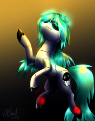 Size: 3000x3800 | Tagged: safe, artist:duh-veed, oc, oc only, oc:cloudsmasher, robot, solo