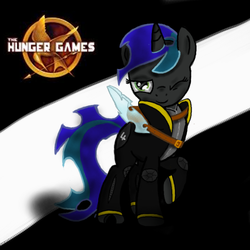 Size: 800x800 | Tagged: safe, artist:law44444, oc, oc only, changeling, hybrid, solo, the hunger games
