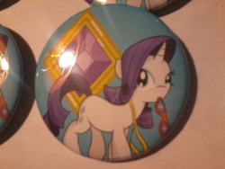 Size: 1600x1200 | Tagged: safe, artist:lightningnickel, rarity, bronycon, g4, button, button design, buttons, element of generosity, elements of harmony