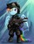 Size: 1100x1413 | Tagged: safe, artist:audrarius, rainbow dash, pegasus, pony, g4, abstract background, armor, bipedal, boots, female, gun, helmet, mare, shoes, shotgun, signature, solo, spas-12