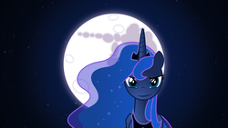 Size: 1920x1080 | Tagged: safe, artist:912photoshopking, princess luna, g4, female, looking at you, mare in the moon, moon, solo, vector, wallpaper