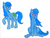 Size: 523x400 | Tagged: safe, artist:**lightningdancer**, bottlecap (g4), g4, background pony, blue, crayon drawing, recycling