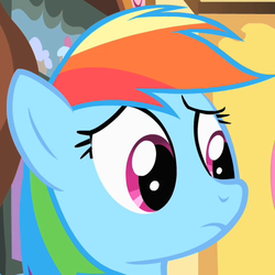 Size: 444x444 | Tagged: safe, rainbow dash, g4, female, reaction image, solo