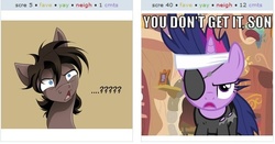 Size: 523x275 | Tagged: safe, twilight sparkle, oc, g4, exploitable meme, future twilight, juxtaposition, juxtaposition win, meme