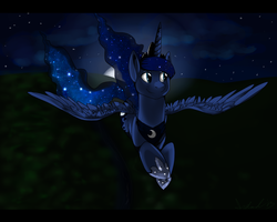 Size: 1000x800 | Tagged: safe, artist:catnlp, princess luna, g4, female, solo