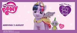 Size: 640x275 | Tagged: safe, spike, twilight sparkle, alicorn, pony, g4, build-a-bear, female, mare, plushie, spike plushie, twilight sparkle (alicorn)