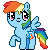 Size: 50x50 | Tagged: safe, artist:fruitriver, rainbow dash, g4, female, gif, lowres, non-animated gif, pixel art, simple background, solo, transparent background