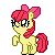 Size: 50x50 | Tagged: safe, artist:fruitriver, apple bloom, g4, female, gif, lowres, non-animated gif, pixel art, simple background, solo, transparent background